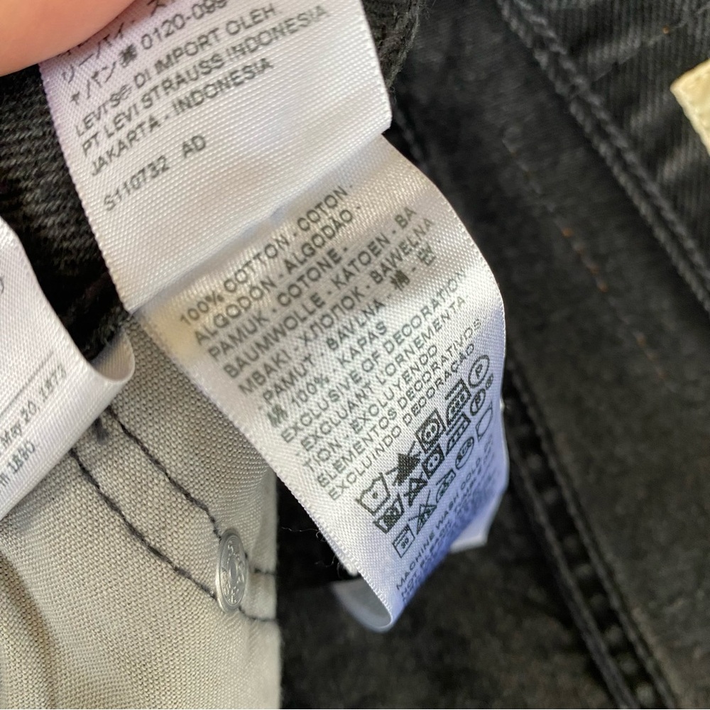 Levi’s 501 ‘90s Ankle Faded Black 100% Cotton Denim Jeans Straight 26 x 27 - Picture 7 of 11